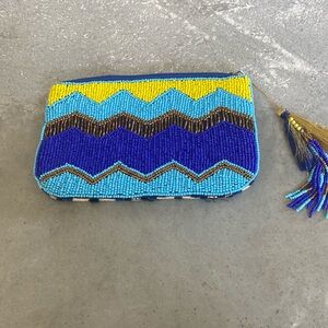 CCO NWOT Anthropologie beaded clutch purse
